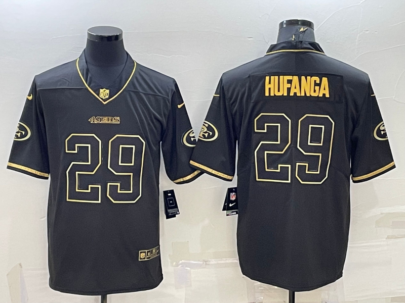 Men's San Francisco 49ers Talanoa Hufanga #29 Black Jersey